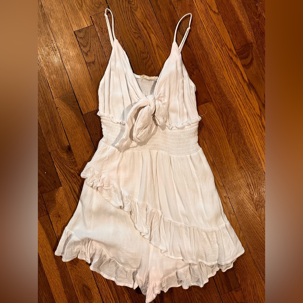 Boho Ivory Strapless Romper